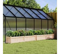vidaXL Jardineras de exterior 2 unidades madera maciza de pino