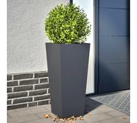 vidaXL Jardineras hexagonales 2 uds acero antracita 35x35x75 cm