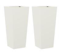vidaXL Jardineras hexagonales 2 uds acero antracita 35x35x75 cm en color Acero/Antracita/Acero/Verde/Acero Inoxidable/Gris Claro y más