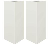 vidaXL Jardineras triangulares 2 uds acero verde oliva 40x34,5x70 cm en color Acero/Verde/Acero/Negro/Acero/Antracita y más
