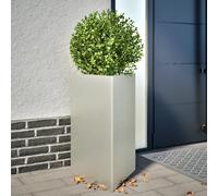 vidaXL Jardineras triangulares 2 uds acero inoxidable 50x43x75 cm