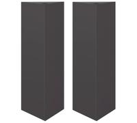 vidaXL Jardineras triangulares 2 uds acero negro 30x26x75 cm Exterior