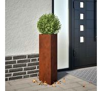vidaXL Jardineras triangulares 2 uds acero oxidado 30x26x75 cm