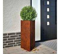 vidaXL Jardineras triangulares 2 uds acero oxidado 40x34,5x75 cm