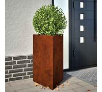 vidaXL Jardineras triangulares 2 uds acero oxidado 50x43x75 cm