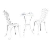 vidaXL Juego bistró de jardín 3 uds. Aluminio – Moderno, minimalista
