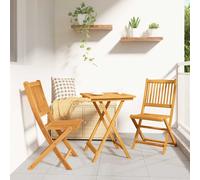 vidaXL Juego Bistro de Jardín 3 pcs Marrón Madera de Acacia Sólida