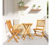vidaXL Juego Bistro de Jardín 3 uds. Marrón Madera de Acacia Sólida