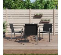 vidaXL Juego comedor jardín 5 piezas y cojines ratán sintético y acero