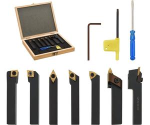 vidaXL, juego de 12 brocas de fresado con placas intercambiables de 12x12 mm, 80 mm