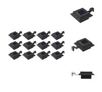 vidaXL Juego de 12 luces solares rectangulares LED, 12 cm, color - Iluminación exterior
