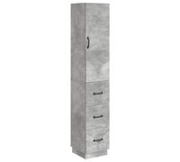 vidaXL, juego de 2 armarios, 33 x 34,5 x 87 cm, material de madera, color gris cemento