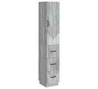 vidaXL, juego de 2 armarios, 33 x 34,5 x 87 cm, material de madera, color gris Sonoma