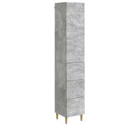 vidaXL, juego de 2 armarios, 33 x 34,5 x 90 cm, material de madera, color gris cemento