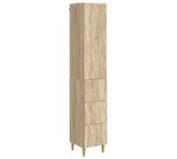 vidaXL, juego de 2 armarios, 33 x 34,5 x 90 cm, material de madera, color roble Sonoma