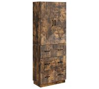vidaXL, juego de 2 armarios, 66 x 34,5 x 87 cm, material de madera, color roble ahumado
