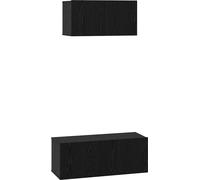 vidaXL Juego de 2 armarios de TV, color , aspecto de roble, material de madera
