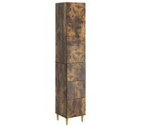 vidaXL, juego de 2 armarios, material de madera con acabado en roble ahumado