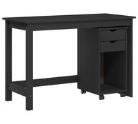 vidaXL Juego de 2 armarios para escritorio, color gris, madera de pino maciza