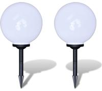 vidaXL Juego de 2 faroles LED de 30 cm con estaca para jardín