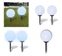 vidaXL Juego de 2 faroles LED de 30 cm con estaca para jardín - Lámpara de jardín - Lámparas para jardín - Iluminación exterior - Iluminación para exteriores