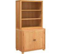 vidaXL Juego de 2 muebles de almacenamiento con puerta, color marrón, 80 x 50 x 160 cm