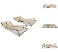 vidaXL Juego de 2 somieres de láminas con 28 láminas, 7 zonas, 70 x 200 cm - Camas y estructuras de cama