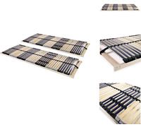 vidaXL Juego de 2 somieres de láminas con 42 láminas, 7 zonas, 90 x 200 cm - Camas y estructuras de cama