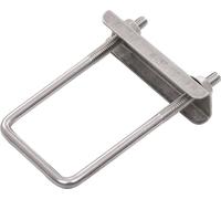 vidaXL - Juego de 25 abrazaderas en forma de U para postes de valla, 60 x 40 mm