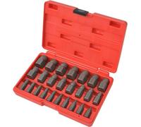 vidaXL Juego de 25 extractores de tornillos de precisión, acero