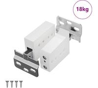 vidaXL - Juego de 261 ganchos para montaje en armarios, color blanco, 70 x 48 x 19 mm