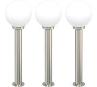 vidaXL Juego de 3 faroles colgantes, 80 cm, acero inoxidable, IP44