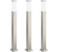 vidaXL Juego de 3 faroles colgantes, 80 cm, acero inoxidable, IP44