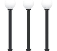 vidaXL Juego de 3 faroles de poste, 120 cm, color , IP44