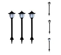 vidaXL Juego de 3 faroles solares LED para exteriores, color