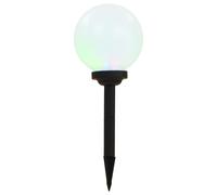 vidaXL Juego de 3 faroles solares para exteriores, con luces LED esféricas de 20 cm, con cambio de color RGB