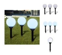 vidaXL Juego de 3 luces LED de 20 cm con estaca para jardín - Iluminación exterior