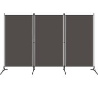 vidaXL, juego de 3 paneles divisor de ambientes, color antracita, 260x180 cm - Divisores de ambientes - Separadores de ambientes - Divisores plegables - Separadores plegables