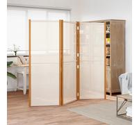vidaXL, juego de 3 paneles divisor de ambientes, color crema, 210x180 cm - Divisor de ambientes - Biombo - Separador de ambientes - Panel divisor