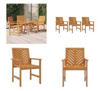 vidaXL: Juego de 3 sillas de comedor para jardín, madera maciza de acacia. Sillas de comedor para jardín, sillas de comedor, sillas de comedor para interiores, sillas para jardín