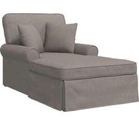 vidaXL: Juego de 3 sillones reclinables con reposapiés, color taupe, tapizados en tela, dimensiones: 91 x 157 x 91 cm