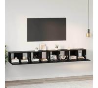 vidaXL Juego de 4 armarios de TV, color , aspecto de roble, material de madera