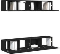 vidaXL Juego de 4 armarios de TV, color , aspecto de roble, material de madera