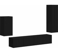vidaXL Juego de 4 armarios de TV, color , fabricados en material de madera