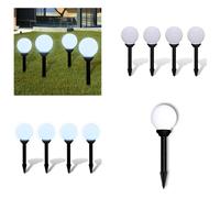 vidaXL Juego de 4 faroles LED de 15 cm con estaca para jardín - Lámparas de jardín - Iluminación exterior - Iluminación para exteriores