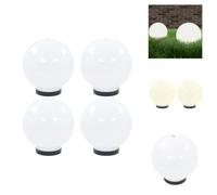 vidaXL: Juego de 4 faroles LED para jardín, forma esférica, 20 cm, PMMA - Iluminación exterior