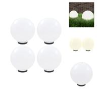 vidaXL: Juego de 4 faroles LED para jardín, forma esférica, 30 cm, material PMMA - Iluminación exterior