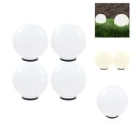 vidaXL: Juego de 4 faroles LED para jardín, forma esférica, 40 cm, PMMA - Iluminación exterior