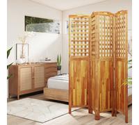 vidaXL, juego de 4 paneles divisor de ambientes, 162 x 2 x 180 cm, madera maciza de acacia. Ideal para separar espacios
