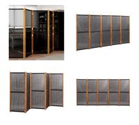 vidaXL, juego de 5 paneles divisor de ambientes, color , 350 x 180 cm - Divisor de ambientes - Biombo - Separador de ambientes - Panel divisor